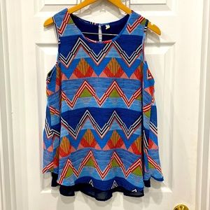 Japna Flowy Chevron Top